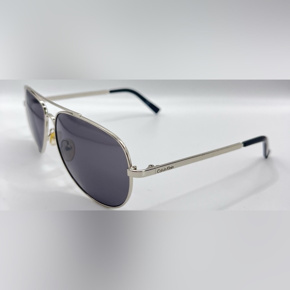 Calvin Klein R1595 Silver Pilot Sunglasses Frames - Picture 2 of 8